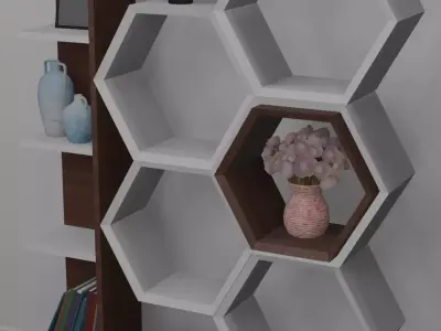 modern shelf 3D model purchase