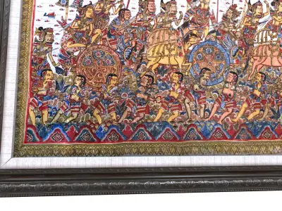 Balinese picture green frame war slaughter Low-poly 3D model