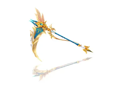 Angel Scythe Low-poly 3D model