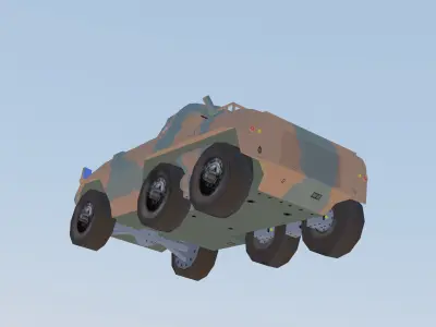 Engesa EE-9 Cascavel EB Low-poly 3D model