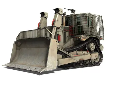 Israeli Armored D9R Bulldozer 3D model