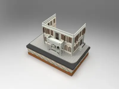 Old Istanbul City Building Series Building 003 3D model