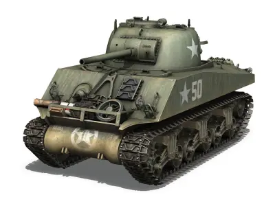 M4A3 75mm - Sherman - 50 3D model