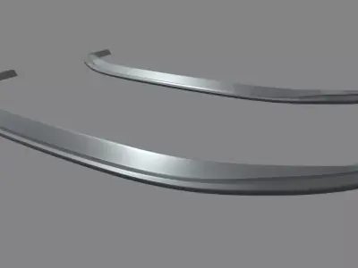 Front Bumper Lip Car 04 Low-poly 3D model