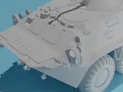 High poly BTR-80 3D model