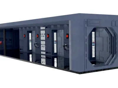 Set 7a - Death Star Hallway 1 1-12 scale Blackseries 3D Model Pack purchase