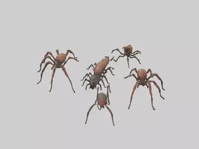 Creepycrawlies Model  Low-poly 3D model