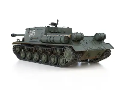 ISU-122S - 245 - Soviet Assault Gun 3D model