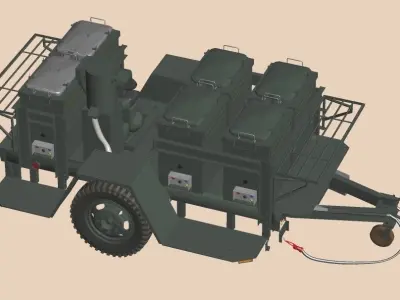 Japan Ground Self-Defense Force Field kitchen type1 3D model