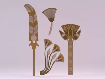 Egyptian Symbols - 033 Low-poly 3D model
