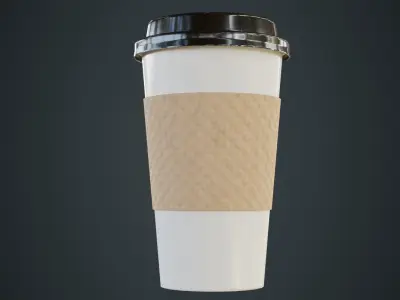 Paper Coffee Cup 2A Low-poly 3D model
