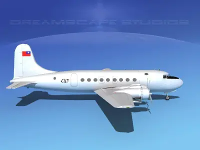 Douglas DC-4 Civil Air Transport China 2 3D model
