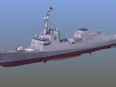 FFG-63 Constellation Class Frigate Low-poly 3D model