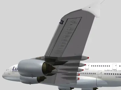 Airbus A-380 Lufthansa 3D model