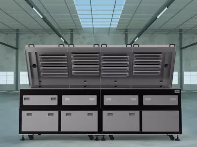 Infrared heat curing furnace 3D model