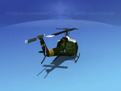 Bell UH-1B Iroquois V15 RAAF 3D model