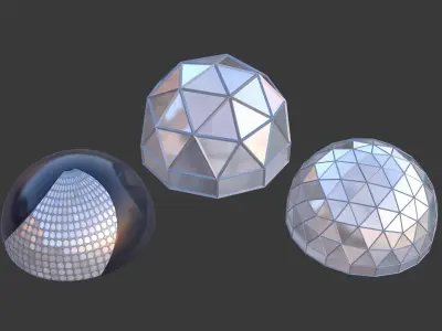 Geodesic Dome 3D Model Collection