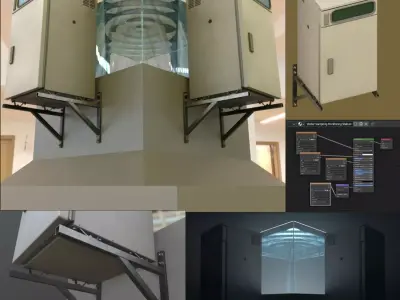 Water Sampling Monitoring Station Remastered Low-poly 3D model