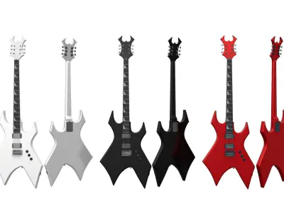 Electric Guitar Part 8 Low-poly 3D model