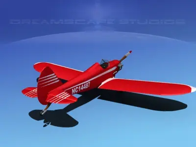 Flybaby airplane flying in sky 3D model