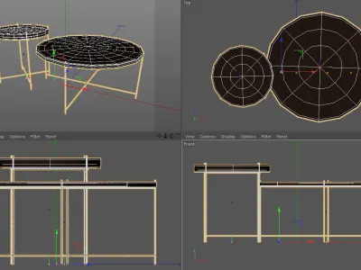 Oxon copper table set Free 3D model