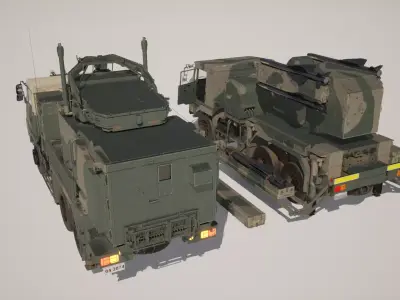 Rigged Japan Type 81 Tan-SAM System 3D model