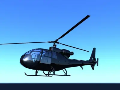 3D model Airbus Helicopter H130 Low-poly 3D model