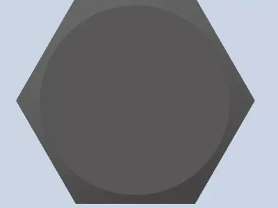 Bolt Partial Thread Hexagonal Head M14x130mm 3D model