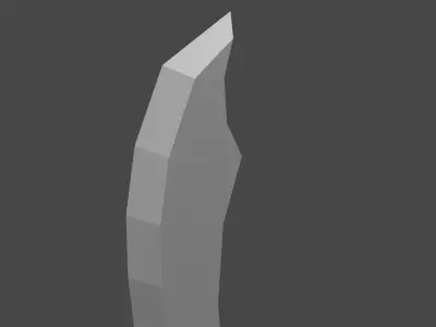 saber sword Low-poly 3D model