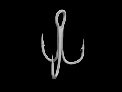 Treble Hook Free 3D model
