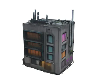 megabuilding city17 distopian scifi cyberpunk house arch 3D model