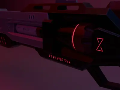 Sci-Fi revolver 3D model