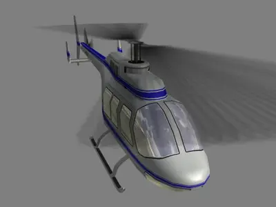 Jet Ranger V2 Helicopter Low-poly 3D model