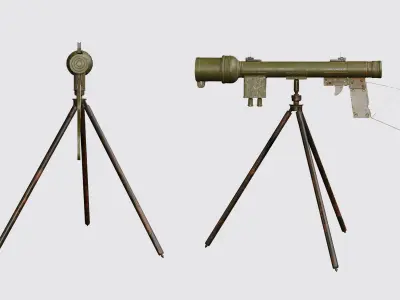 US WWII Army Airborne Signal Lamp M 227 Low-poly 3D model