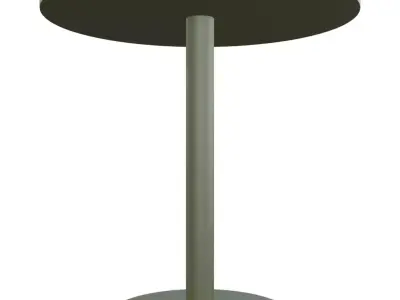 Metsu Round Metal Outdoor Bistro Table Low-poly 3D model
