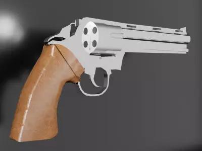 Highly detailed 3D revolver model Free low-poly 3D model