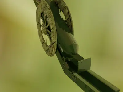 WW1-Cannon Ball Low-poly 3D model