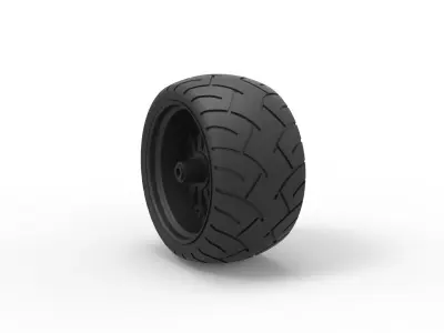 Wide rear wheel from Chopper 3D print model