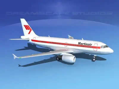 Airbus A319 Martinair 3D model