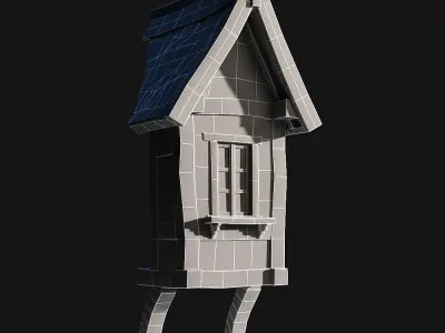 Tudor dormer Low-poly 3D model