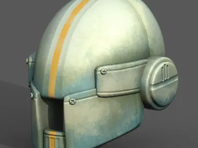 Gas mask respirator scifi futuristic 3d model  Low-poly 3D model 19