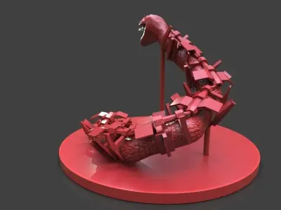 Snake From Outer Space Free 3D print model