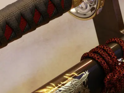 Samurai Katana - High Poly 3D model