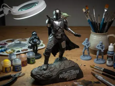 mandalorian and grogu 3D print model