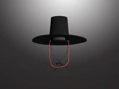 Korean Hat-01 Low-poly 3D model