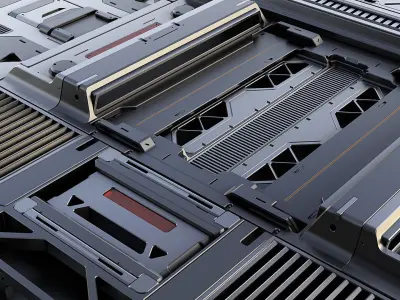 Sci-Fi Panels Pack vol 6 Alpha 3D model