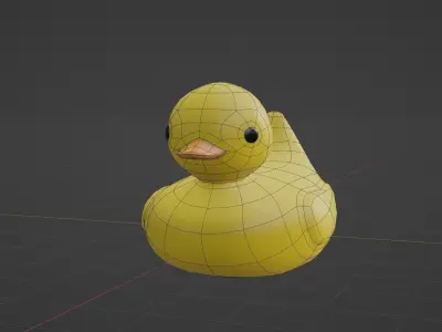Rubber Duck Low-poly 3D model