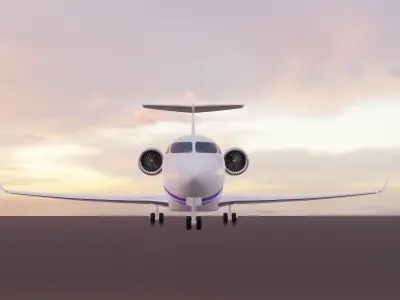 Private Jet - Small Low-poly 3D model