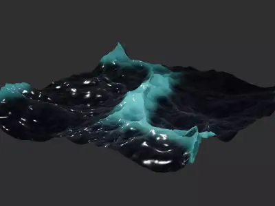 Ocean - made in Blender Low-poly 3D model