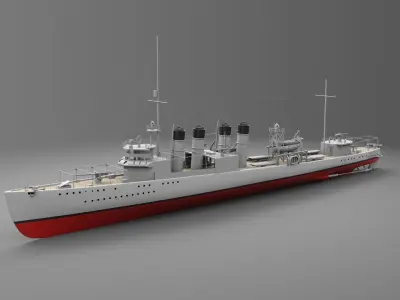 Watercraft 3 - Destroyer Ship 3D model